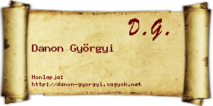 Danon Györgyi névjegykártya